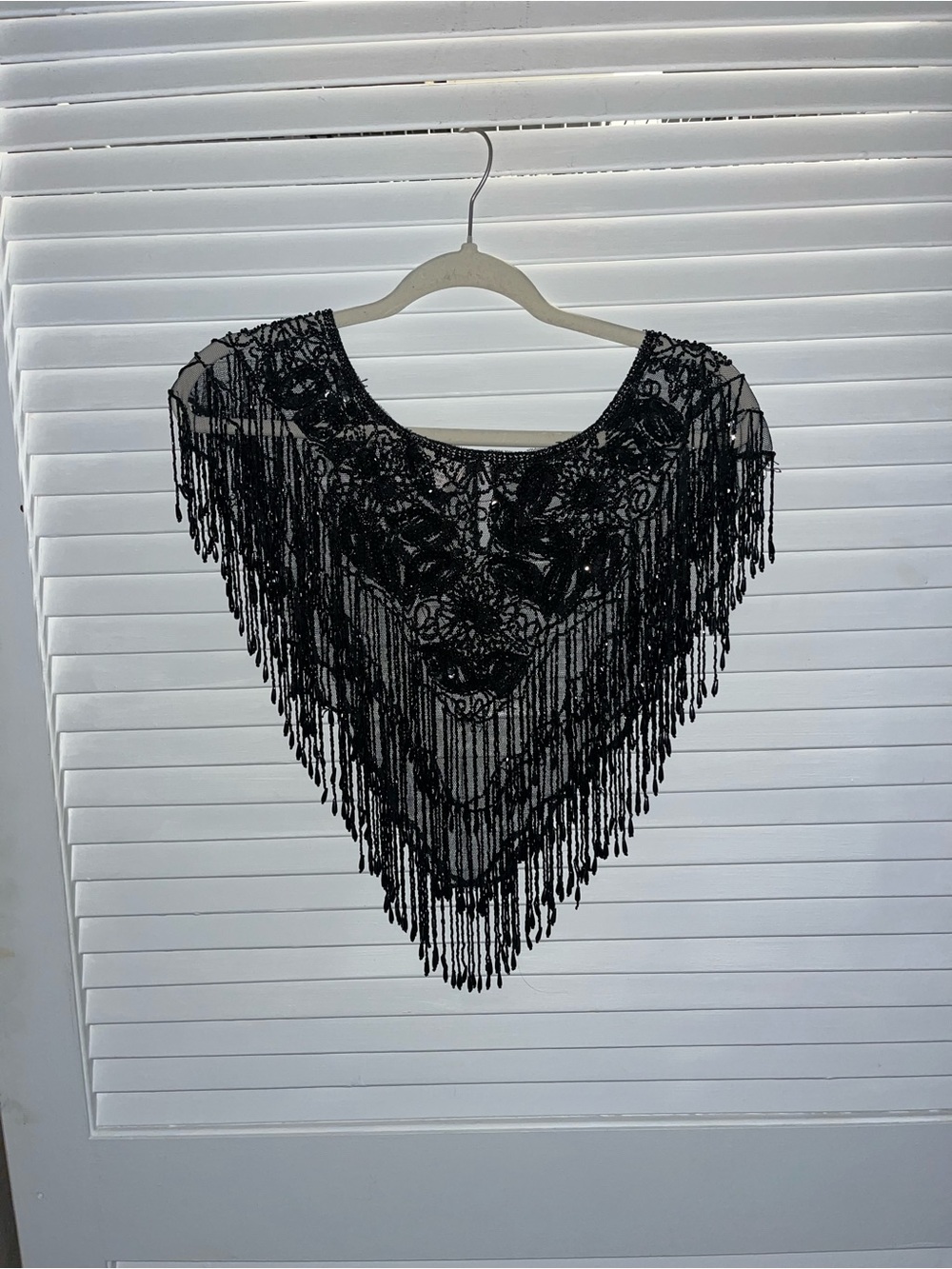 Gunit Vintage black beaded shawl wrap capelet EUC fits a medium best